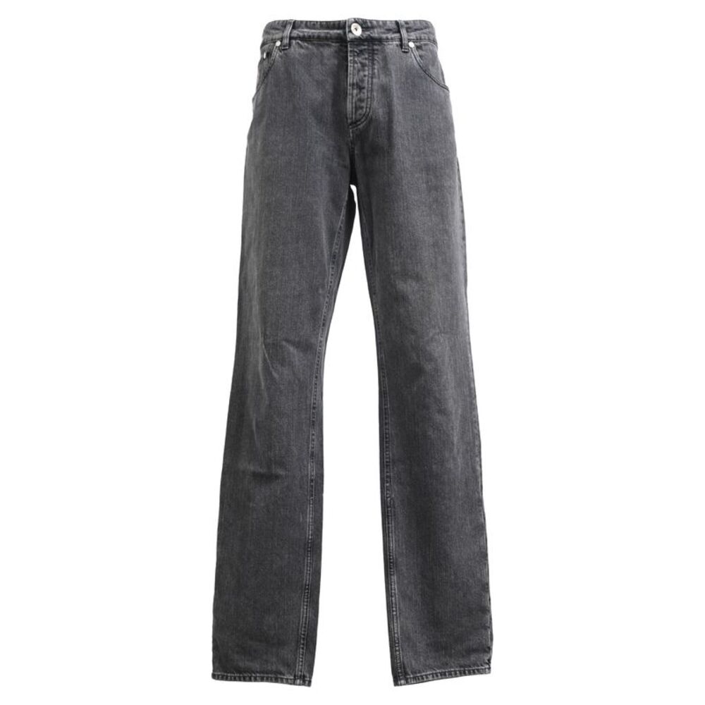 Brunello Cucinelli Slim-Fit Denim Jeans in Grey Cotton